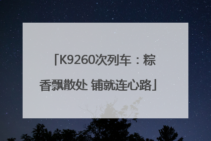 K9260次列车：粽香飘散处 铺就连心路