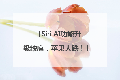 Siri AI功能升级缺席，苹果大跌！